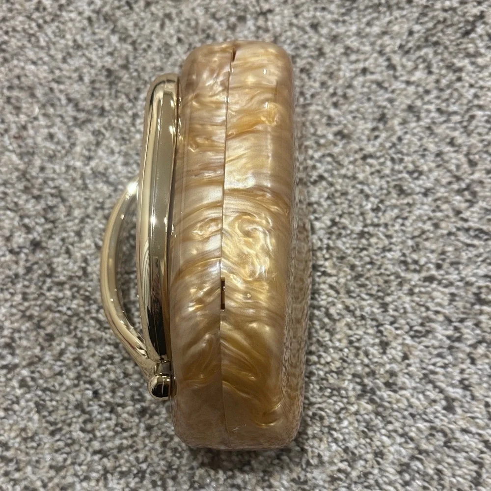 Gold clutch purse
